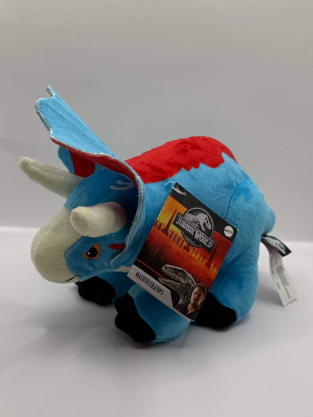 NWT Jurassic World Nasutoceratops Dinosaur Plush Stuffed Animal Mattel